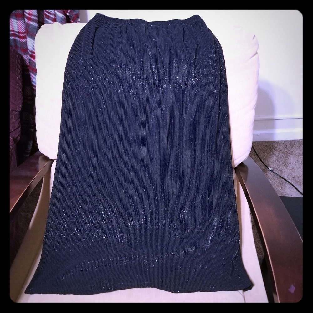 Sparkly black maxi skirt